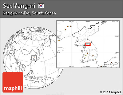 Blank Location Map of Sach'ang-ni