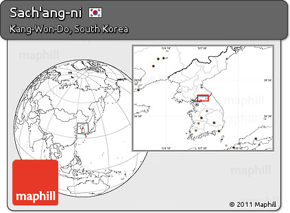 Blank Location Map of Sach'ang-ni
