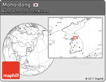 Blank Location Map of Moho-dong