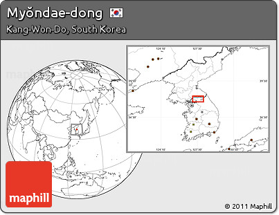 Blank Location Map of Myŏndae-dong