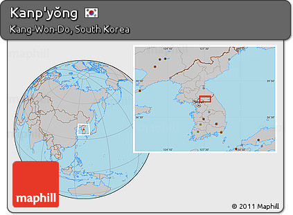 Gray Location Map of Kanp'yŏng