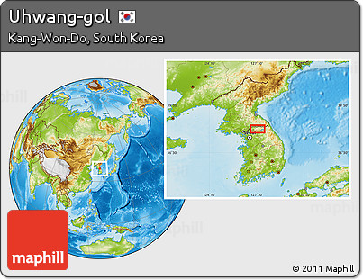 Physical Location Map of Uhwang-gol