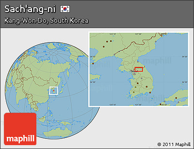 Savanna Style Location Map of Sach'ang-ni