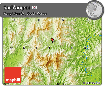 Physical Map of Sach'ang-ni