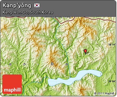 Physical Map of Kanp'yŏng