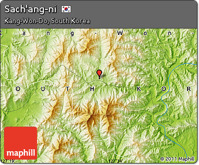 Physical Map of Sach'ang-ni