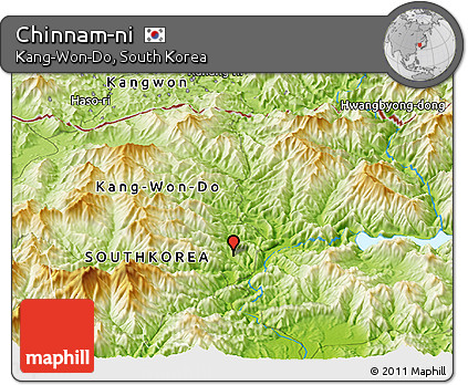 Physical Panoramic Map of Chinnam-ni