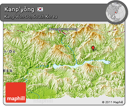Physical Panoramic Map of Kanp'yŏng