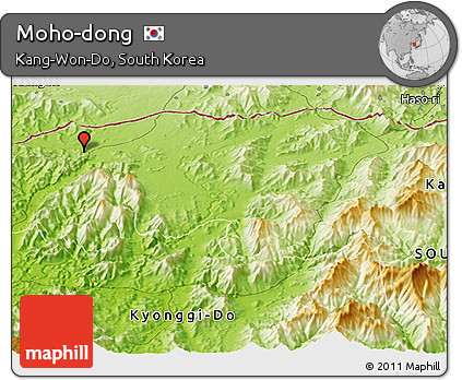 Physical Panoramic Map of Moho-dong
