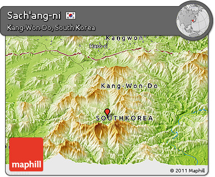 Physical Panoramic Map of Sach'ang-ni