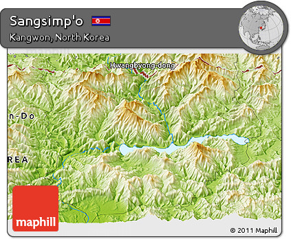 Physical Panoramic Map of Sangsimp'o