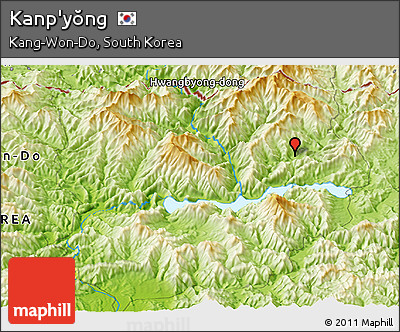 Physical Panoramic Map of Kanp'yŏng