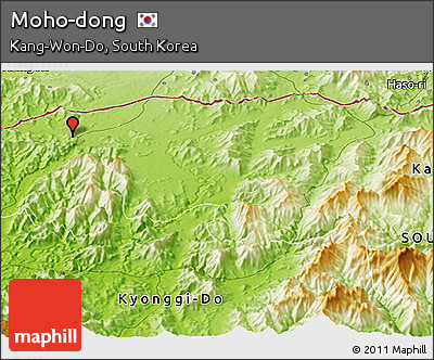 Physical Panoramic Map of Moho-dong