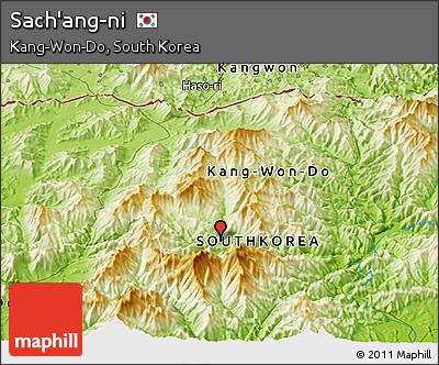Physical Panoramic Map of Sach'ang-ni