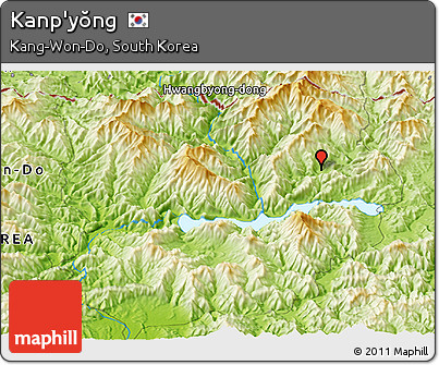 Physical Panoramic Map of Kanp'yŏng