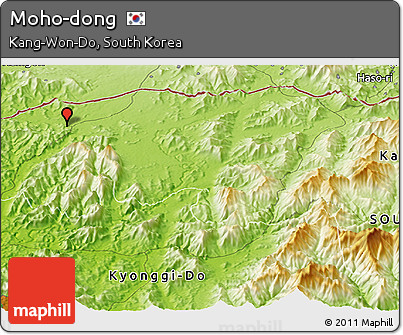Physical Panoramic Map of Moho-dong