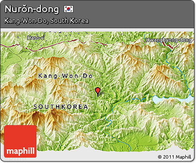 Physical Panoramic Map of Nurŏn-dong