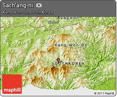 Physical Panoramic Map of Sach'ang-ni