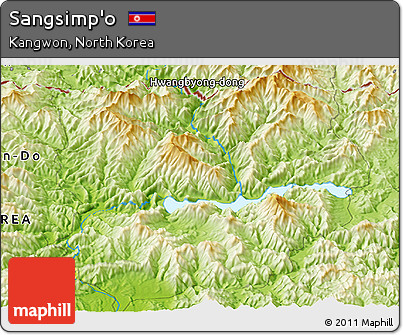 Physical Panoramic Map of Sangsimp'o