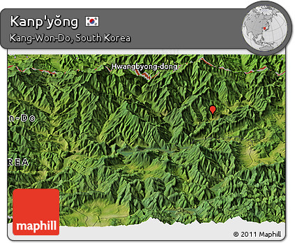 Satellite Panoramic Map of Kanp'yŏng