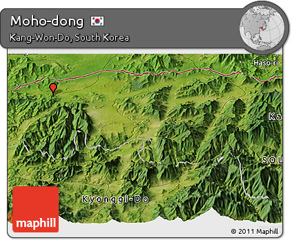 Satellite Panoramic Map of Moho-dong