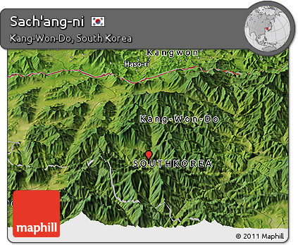 Satellite Panoramic Map of Sach'ang-ni