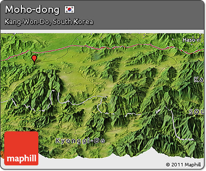 Satellite Panoramic Map of Moho-dong