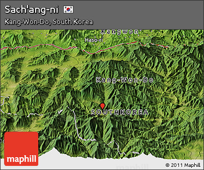 Satellite Panoramic Map of Sach'ang-ni