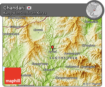 Physical 3D Map of Chandari