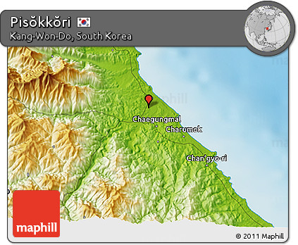 Physical 3D Map of Pisŏkkŏri