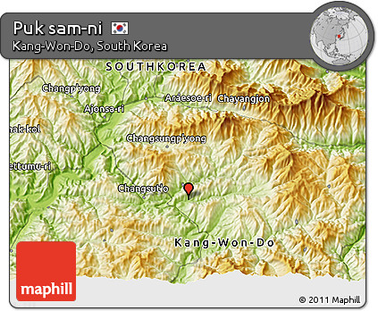 Physical 3D Map of Puk Sam-ni