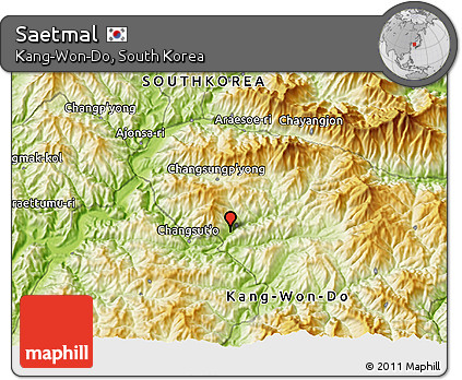 Physical 3D Map of Saetmal