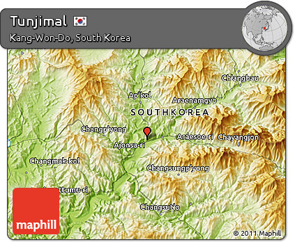Physical 3D Map of Tunjimal
