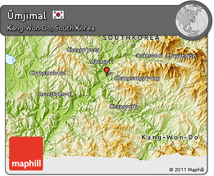 Physical 3D Map of Ŭmjimal
