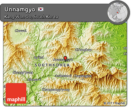 Physical 3D Map of Unnamgyo