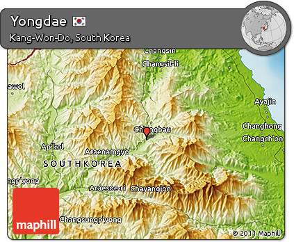 Physical 3D Map of Yongdae