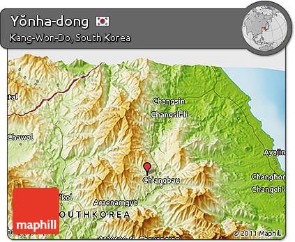 Physical 3D Map of Yŏnha-dong