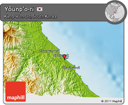 Physical 3D Map of Yŏunp'o-ri
