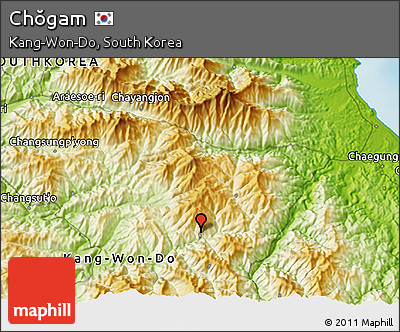 Physical 3D Map of Chŏgam
