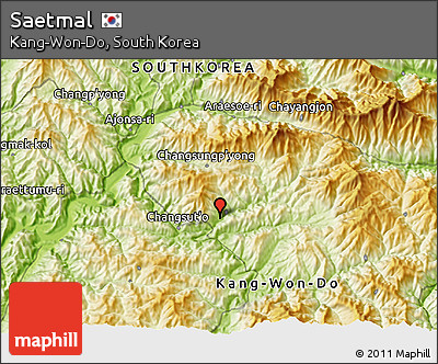 Physical 3D Map of Saetmal