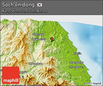 Physical 3D Map of Soch'ŏn-dong