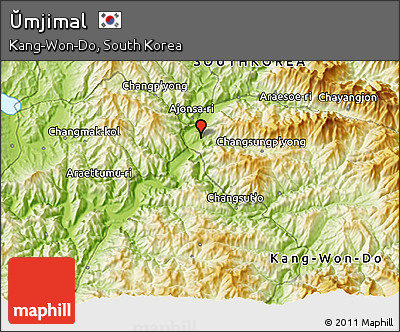 Physical 3D Map of Ŭmjimal
