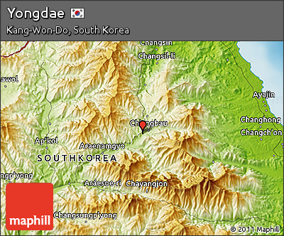 Physical 3D Map of Yongdae