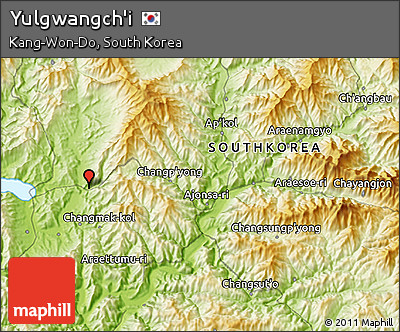 Physical 3D Map of Yulgwangch'i