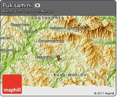 Physical 3D Map of Puk Sam-ni