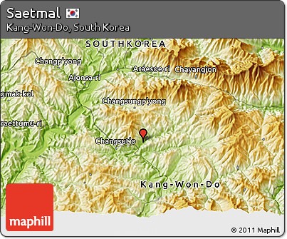 Physical 3D Map of Saetmal