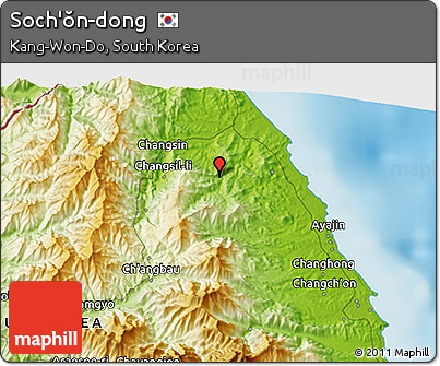 Physical 3D Map of Soch'ŏn-dong