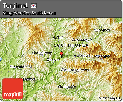Physical 3D Map of Tunjimal