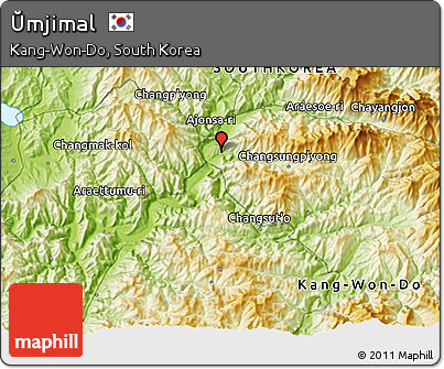 Physical 3D Map of Ŭmjimal