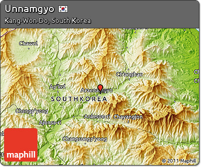 Physical 3D Map of Unnamgyo